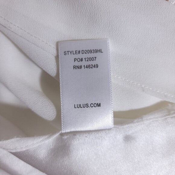 LULUS Forever and Always White Lace Maxi Dress Bridesmaid Wedding Gown Medium - Picture 15 of 15